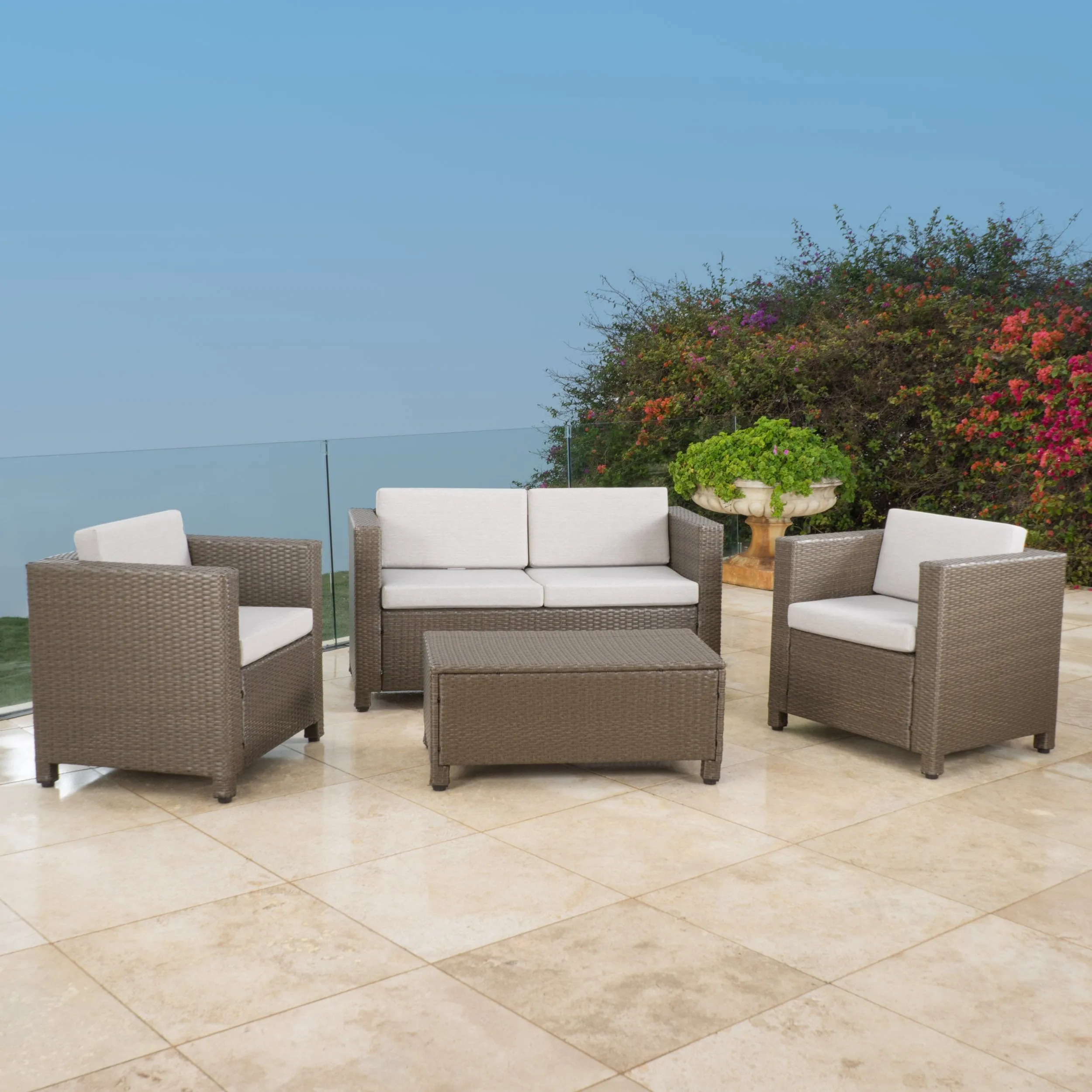 4pc Outdoor Wicker Sofa Set - NH915592