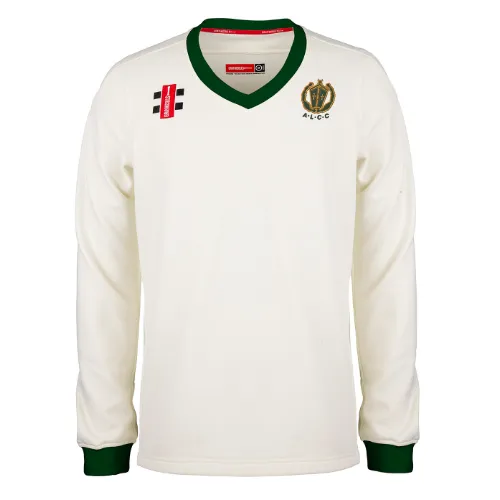 Abbots Langley CC  Adult's Ivory / Green Pro Performance Match Sweater