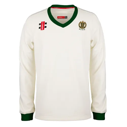 Abbots Langley CC  Child's Ivory / Green Pro Performance Match Sweater