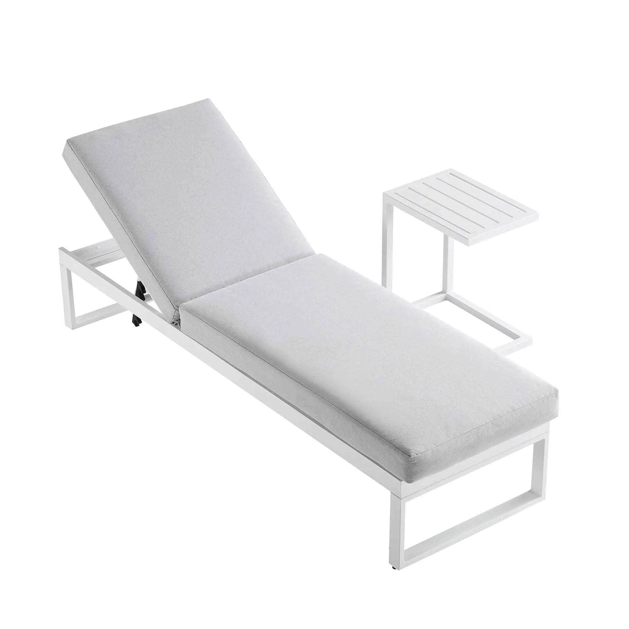 Albany Aluminium Sun Lounger, White