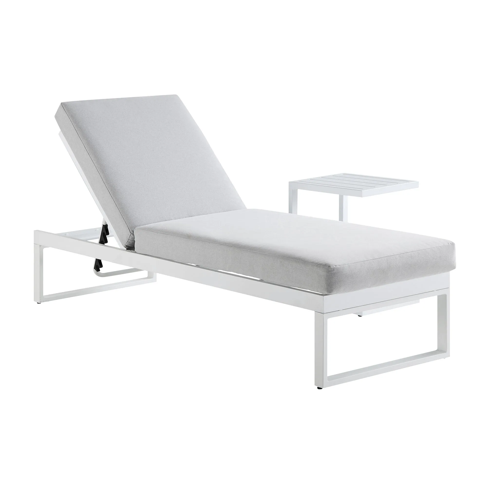 Albany Aluminium Sun Lounger, White