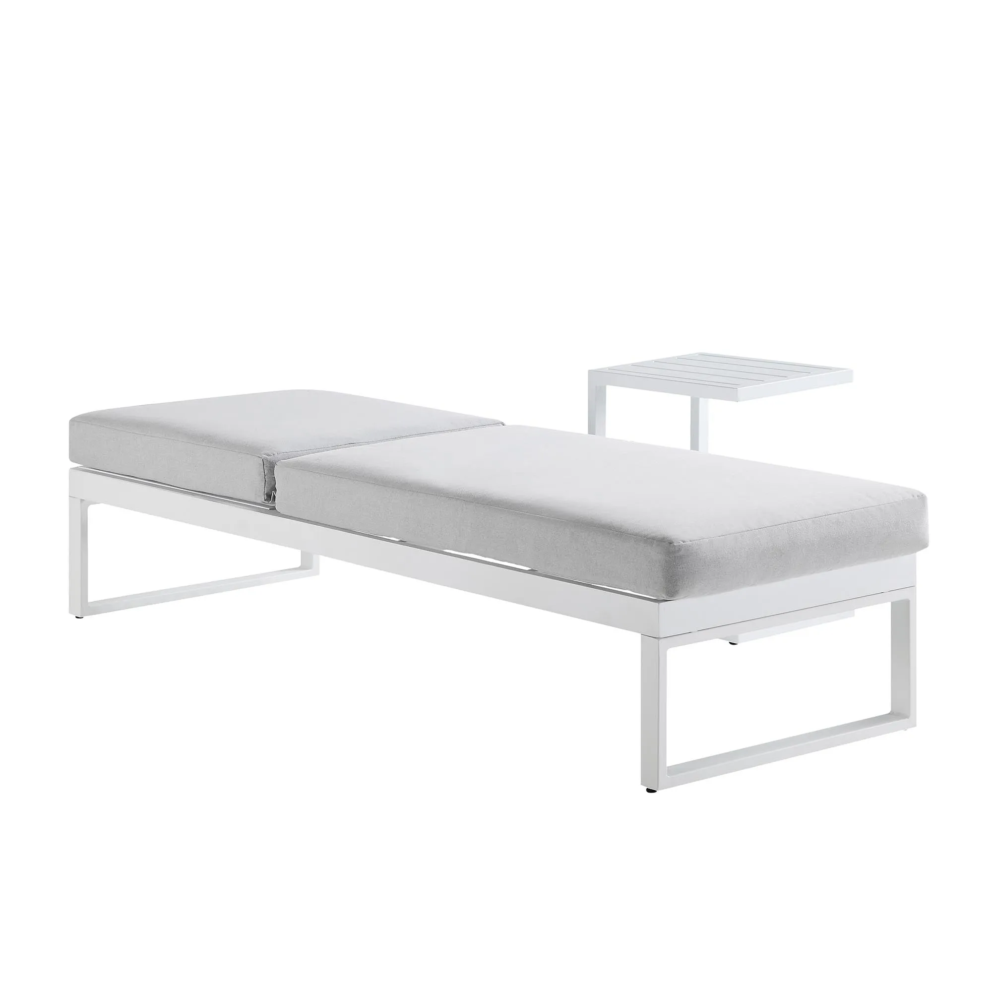 Albany Aluminium Sun Lounger, White