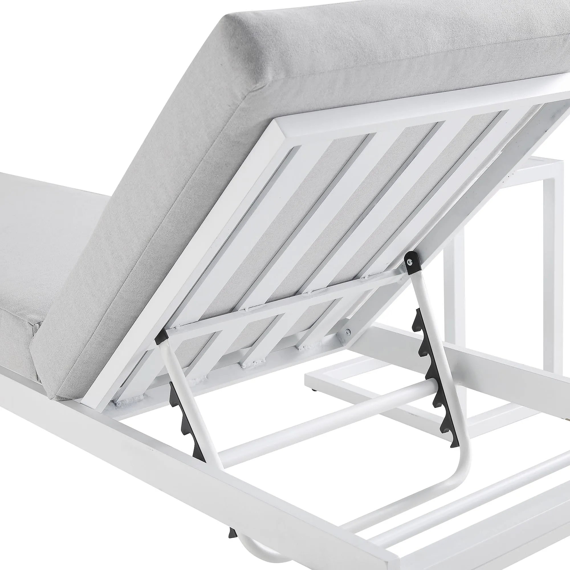 Albany Aluminium Sun Lounger, White