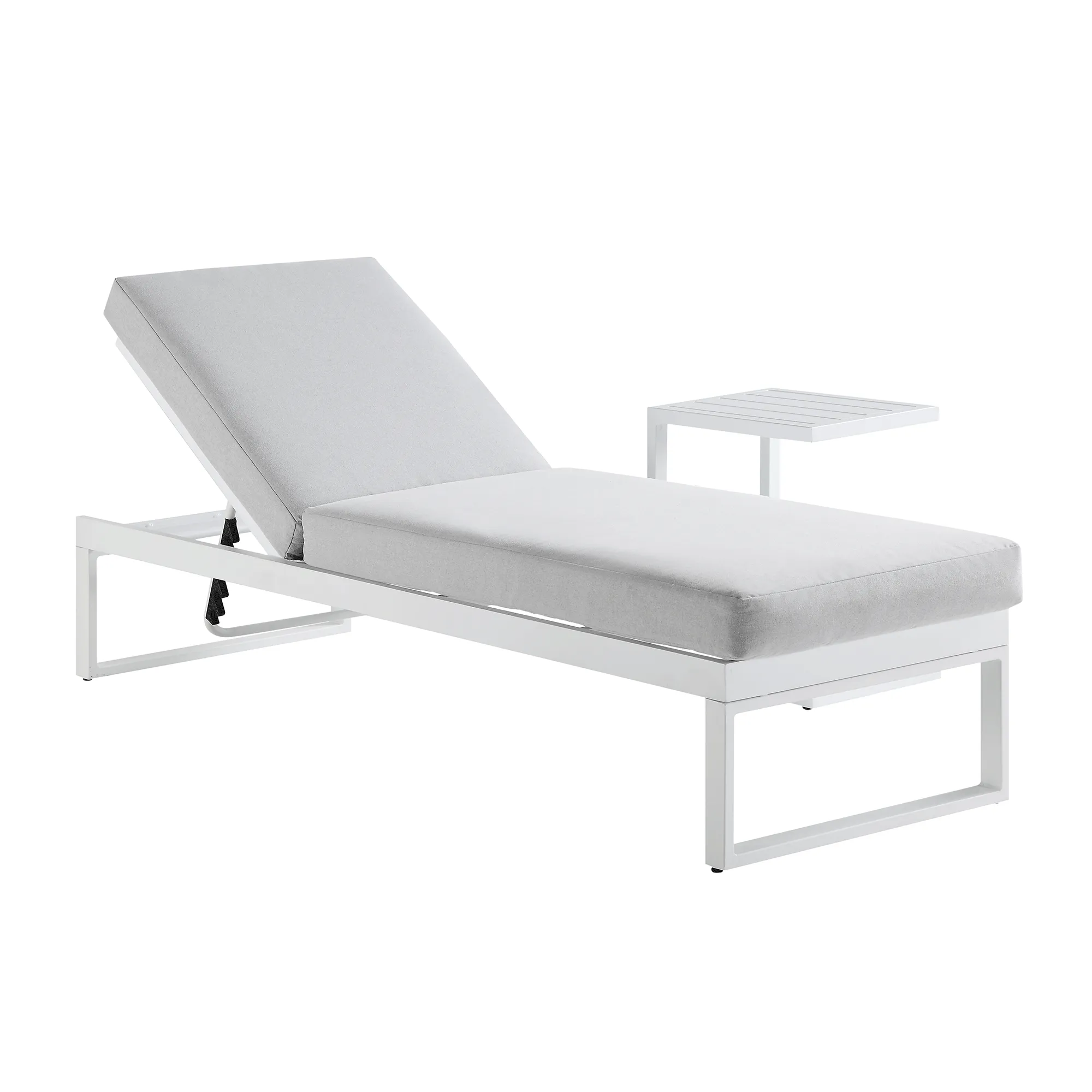 Albany Aluminium Sun Lounger, White