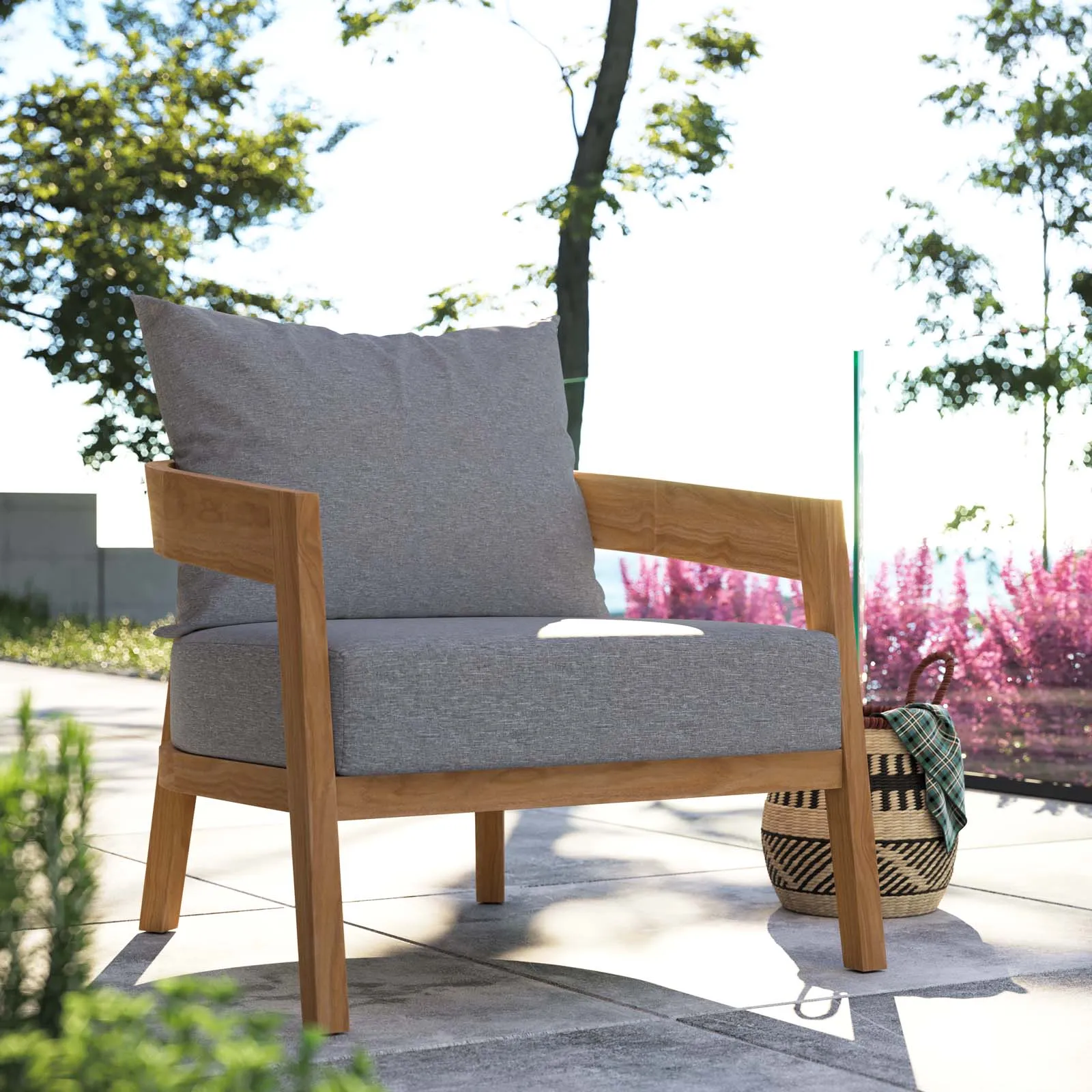 Brisbane Teak Wood Outdoor Patio Armchair by Modway