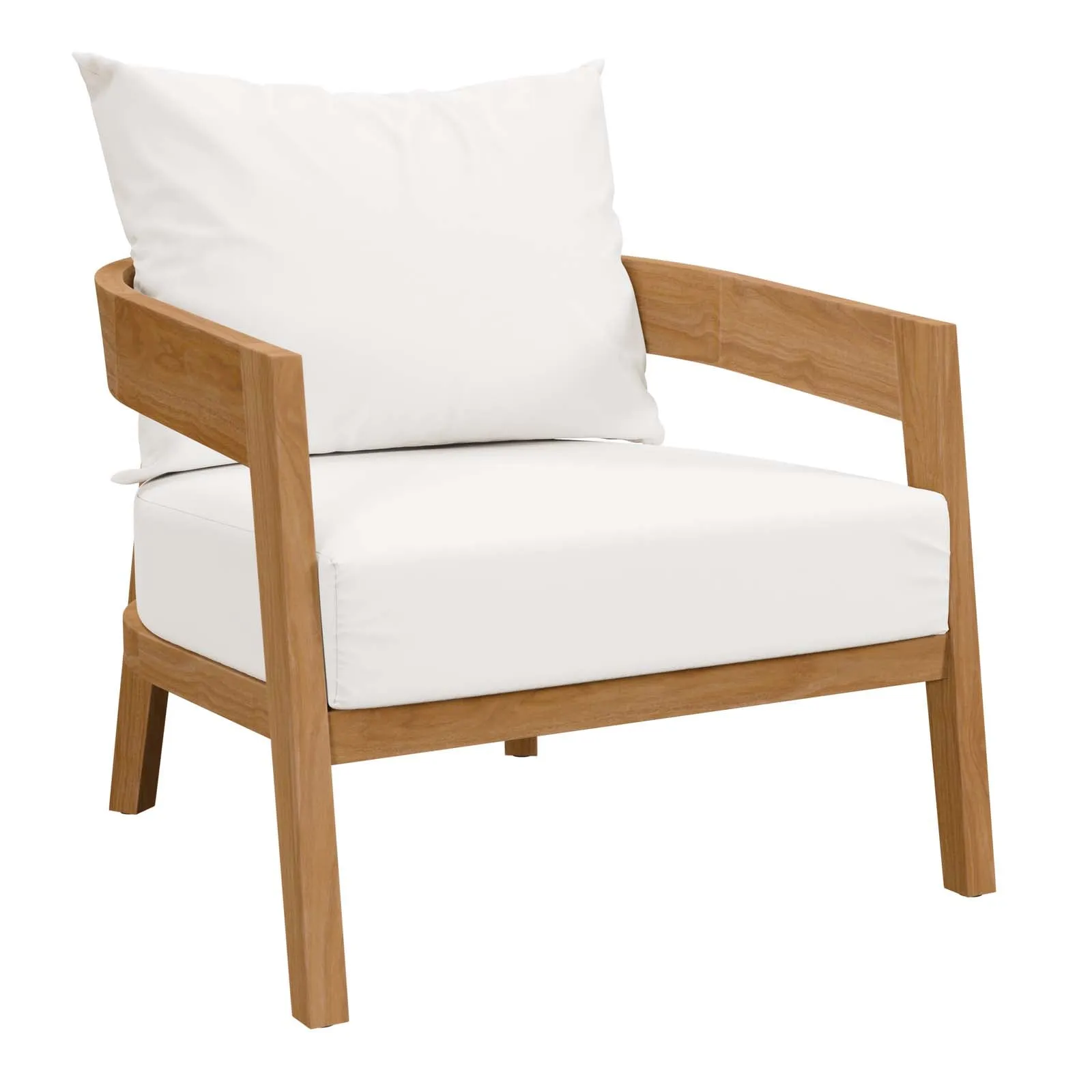 Brisbane Teak Wood Outdoor Patio Armchair by Modway