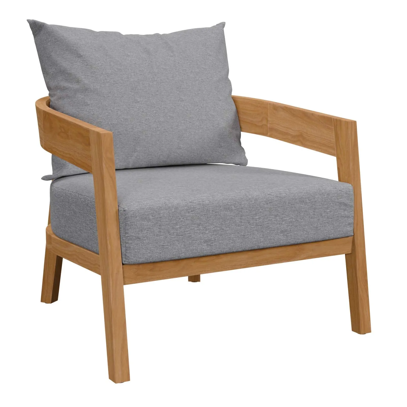 Brisbane Teak Wood Outdoor Patio Armchair by Modway