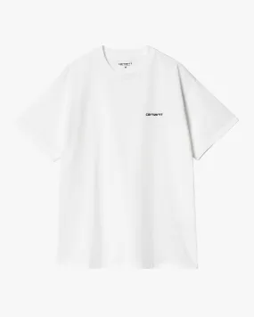 Carhartt WIP S/S Script Embroidery Tee - White / Black