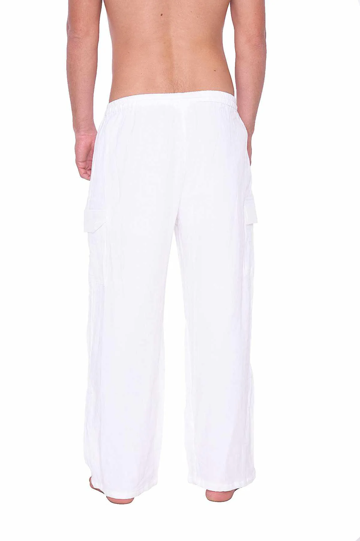 Comfy Baggy White Cotton Pants