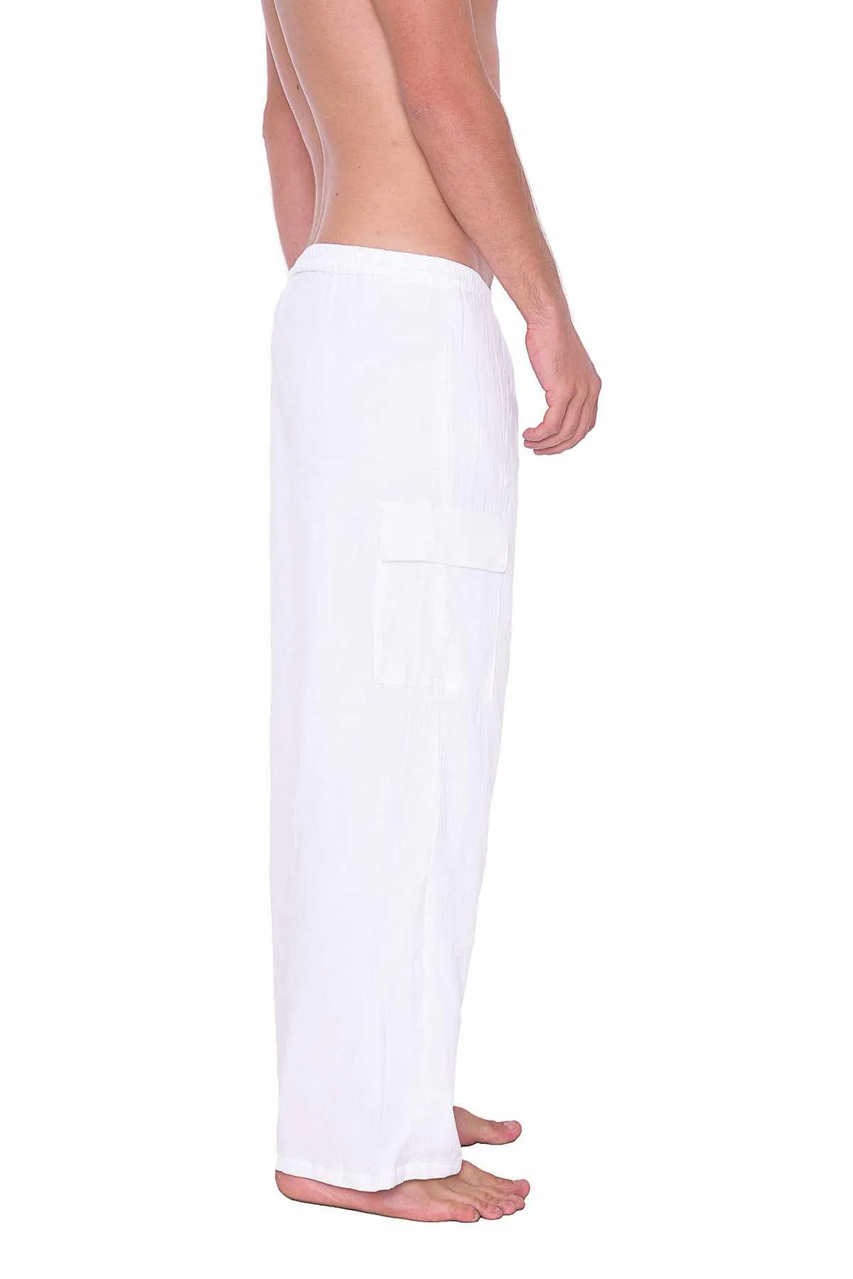 Comfy Baggy White Cotton Pants