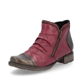 D4380-35 Ankle Side Zip Wine Multi