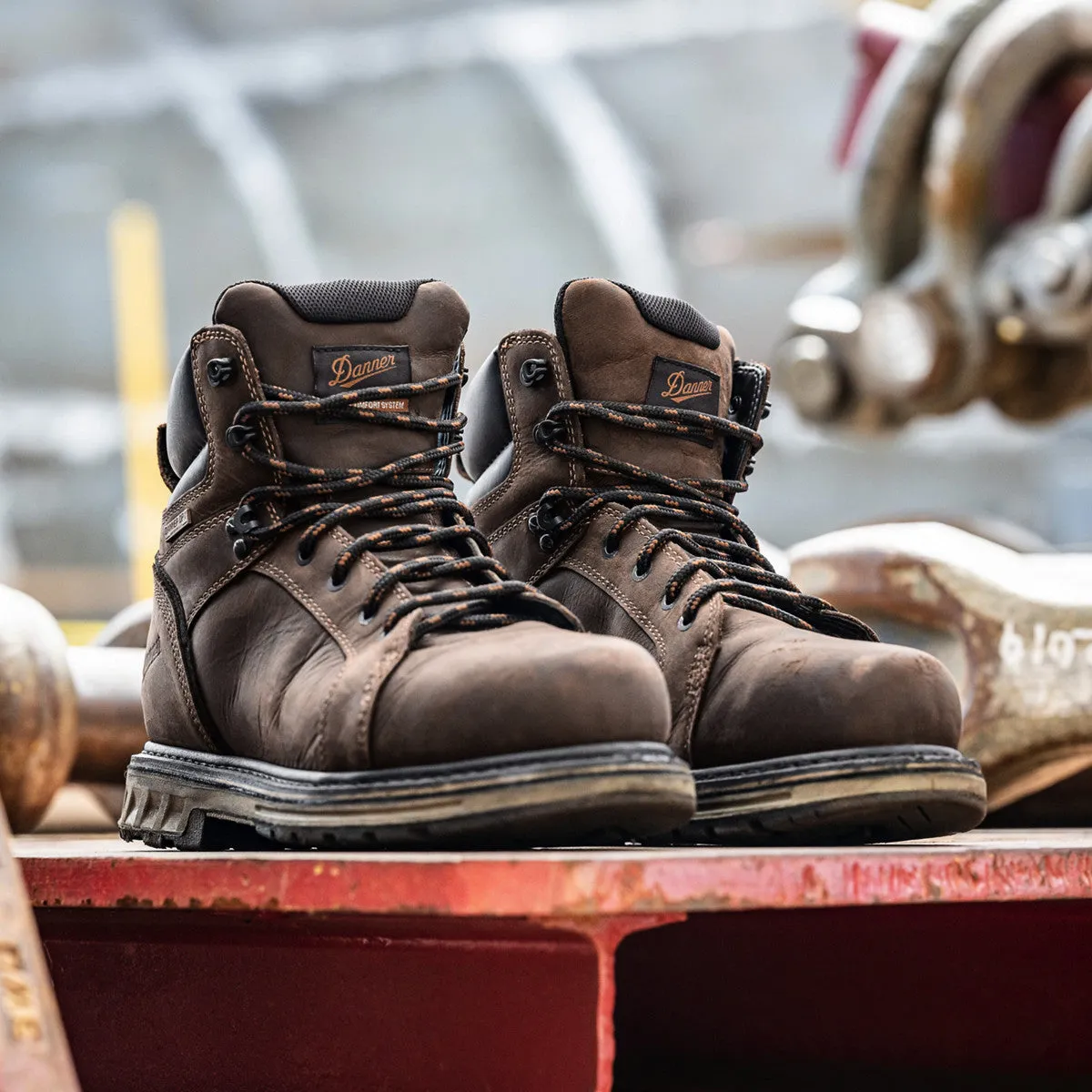 Danner Men's Steel Yard 6" Steel Toe WP Work Boot - Brown - 12531