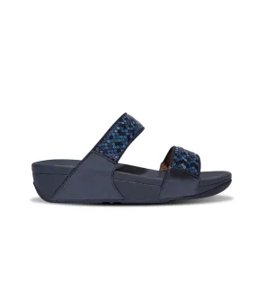 FitFlop Lulu Sequined Slides Navy