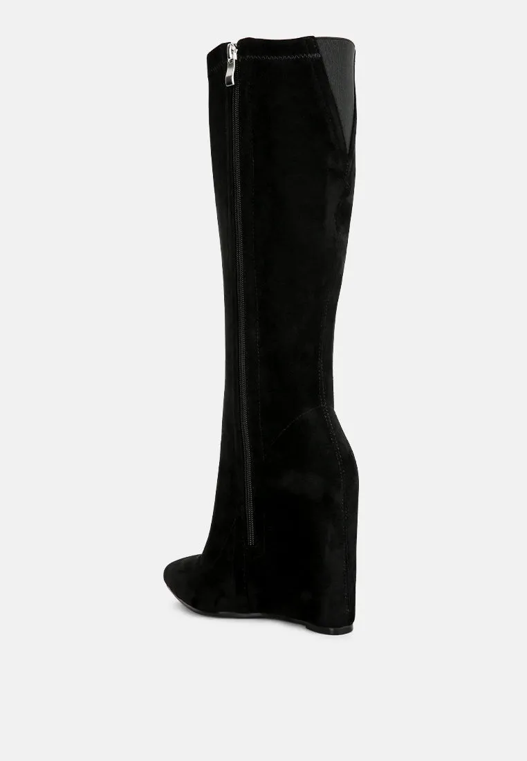 Gladol Wedge Heel Calf Boots