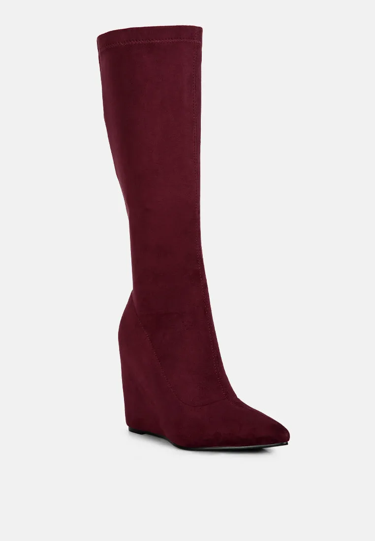 Gladol Wedge Heel Calf Boots