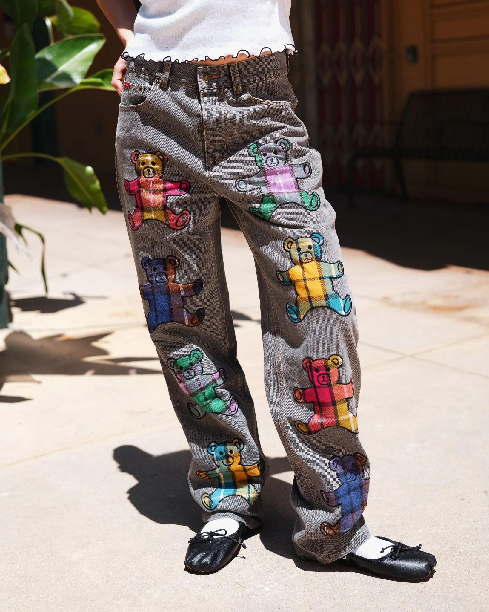 Patchwork Bear Pants