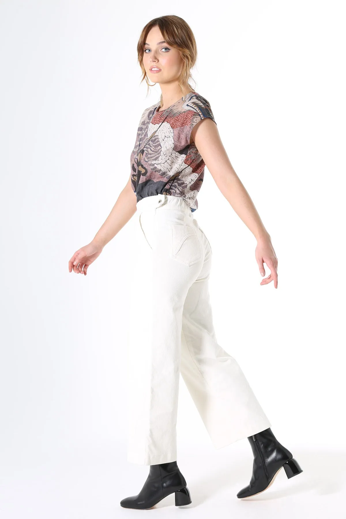 Peggy Fine Cord Pants Ivory