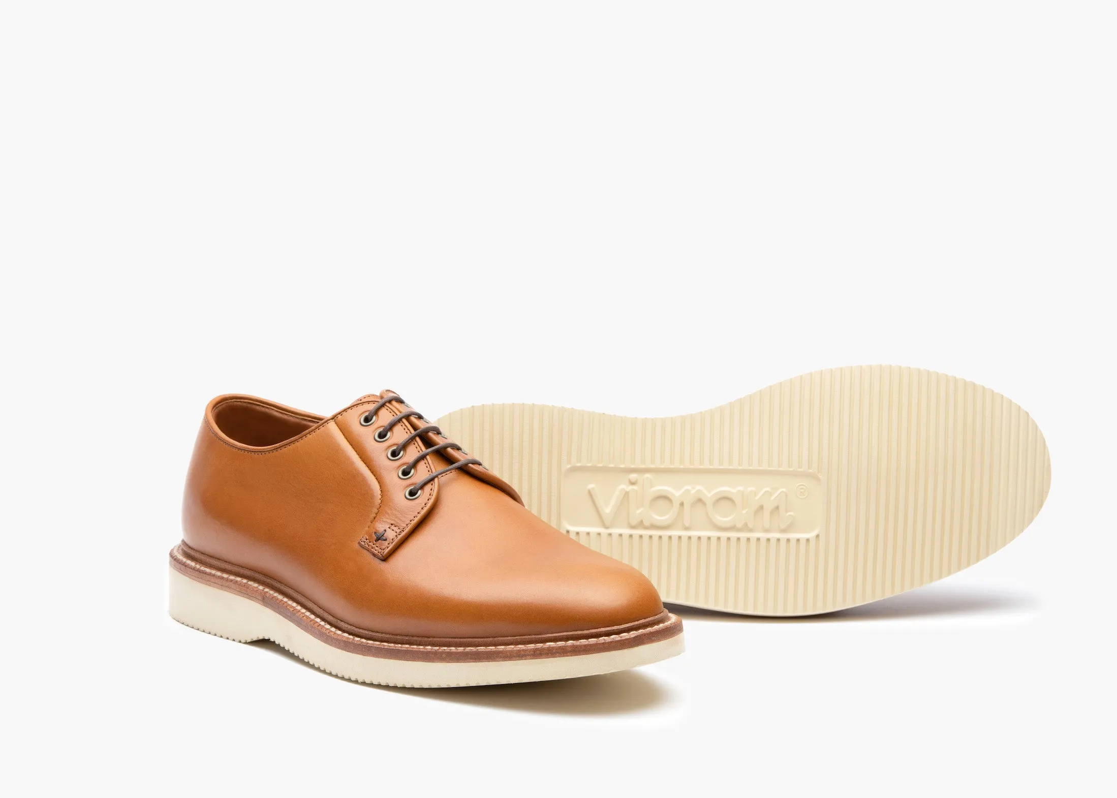 Plain Toe Saddle Tan Veg / Cavity Wedge Sole