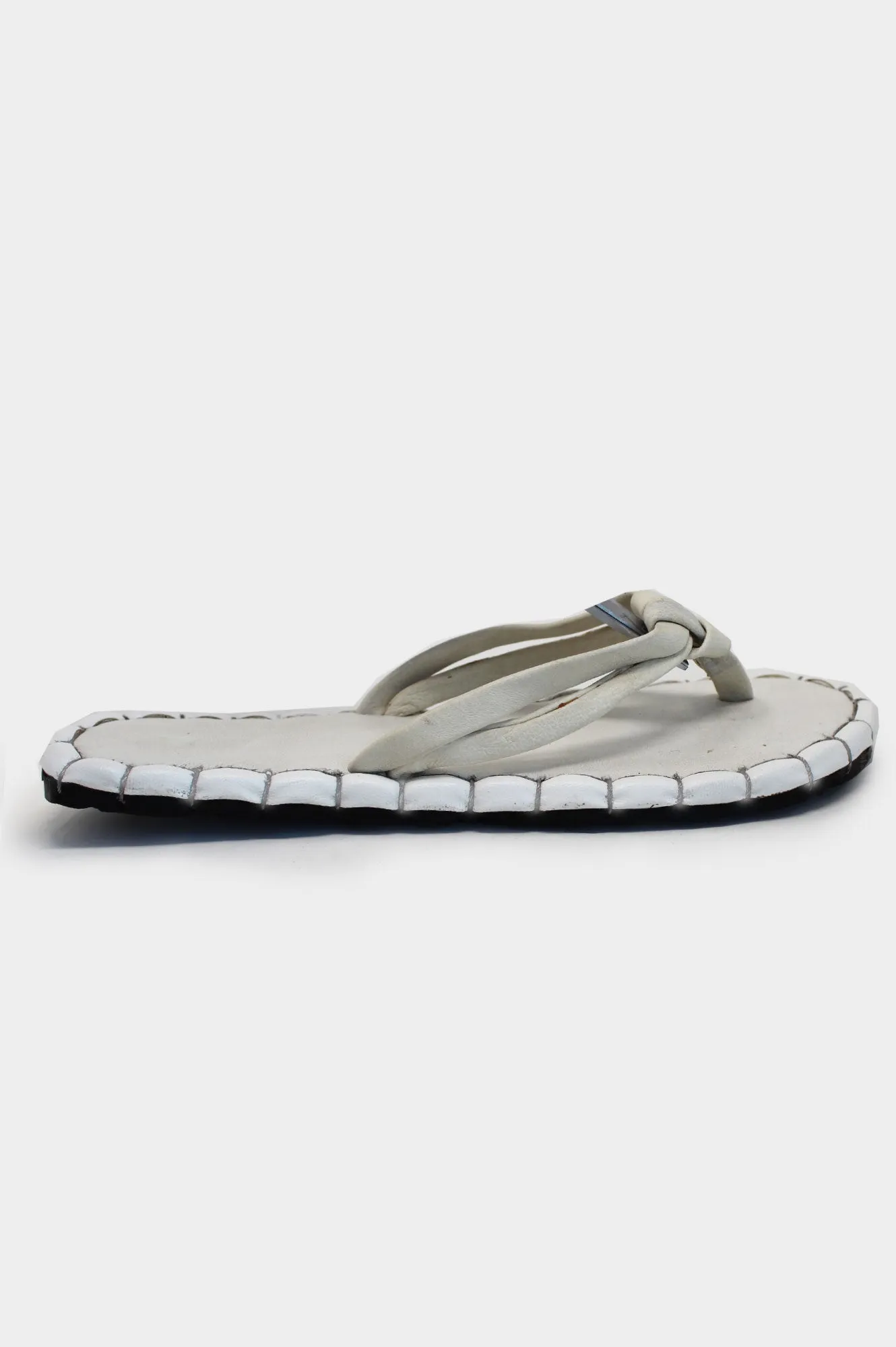 Recycled Leather Sandals | White