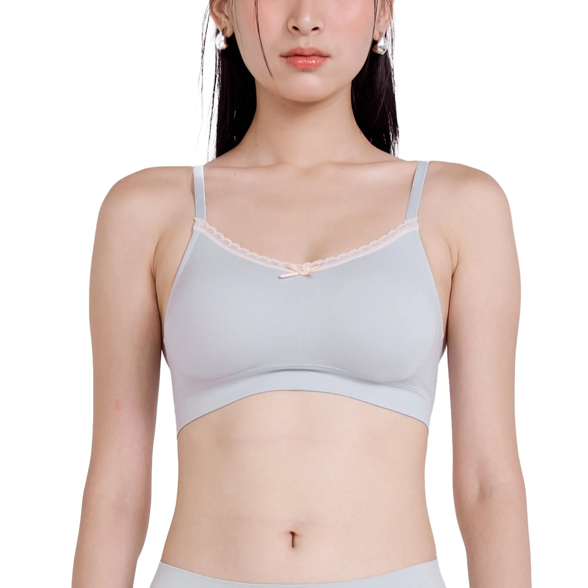 Wacoal Mood Comfy Bra Smart Size ชุดชั้นในวัยรุ่น รุ่น MM1X96 สีเทาอ่อน (LI)