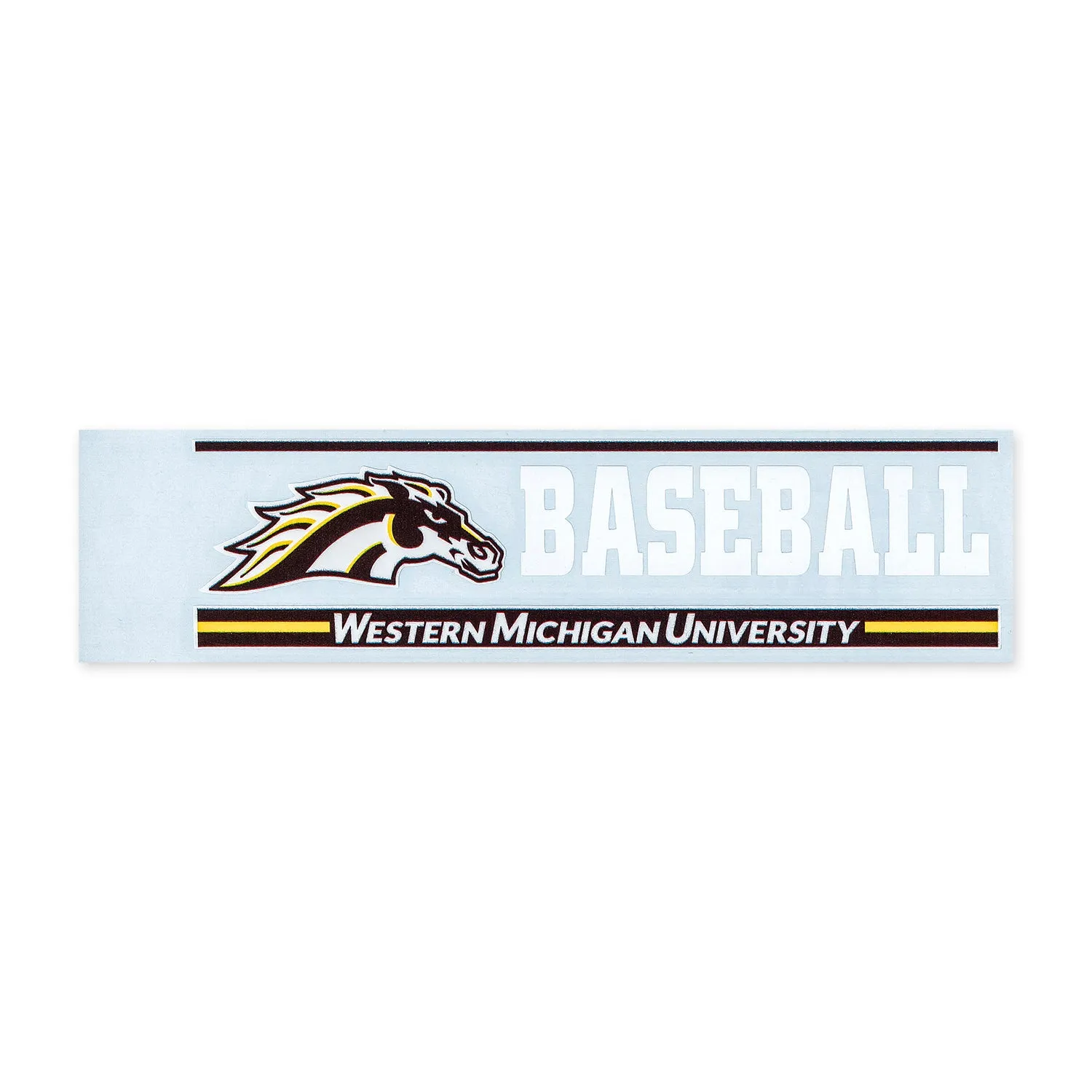 Western Michigan Baseball Bar Decal