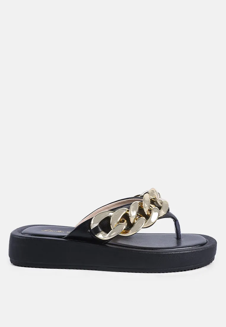 Zing Link Chain Thong Flats